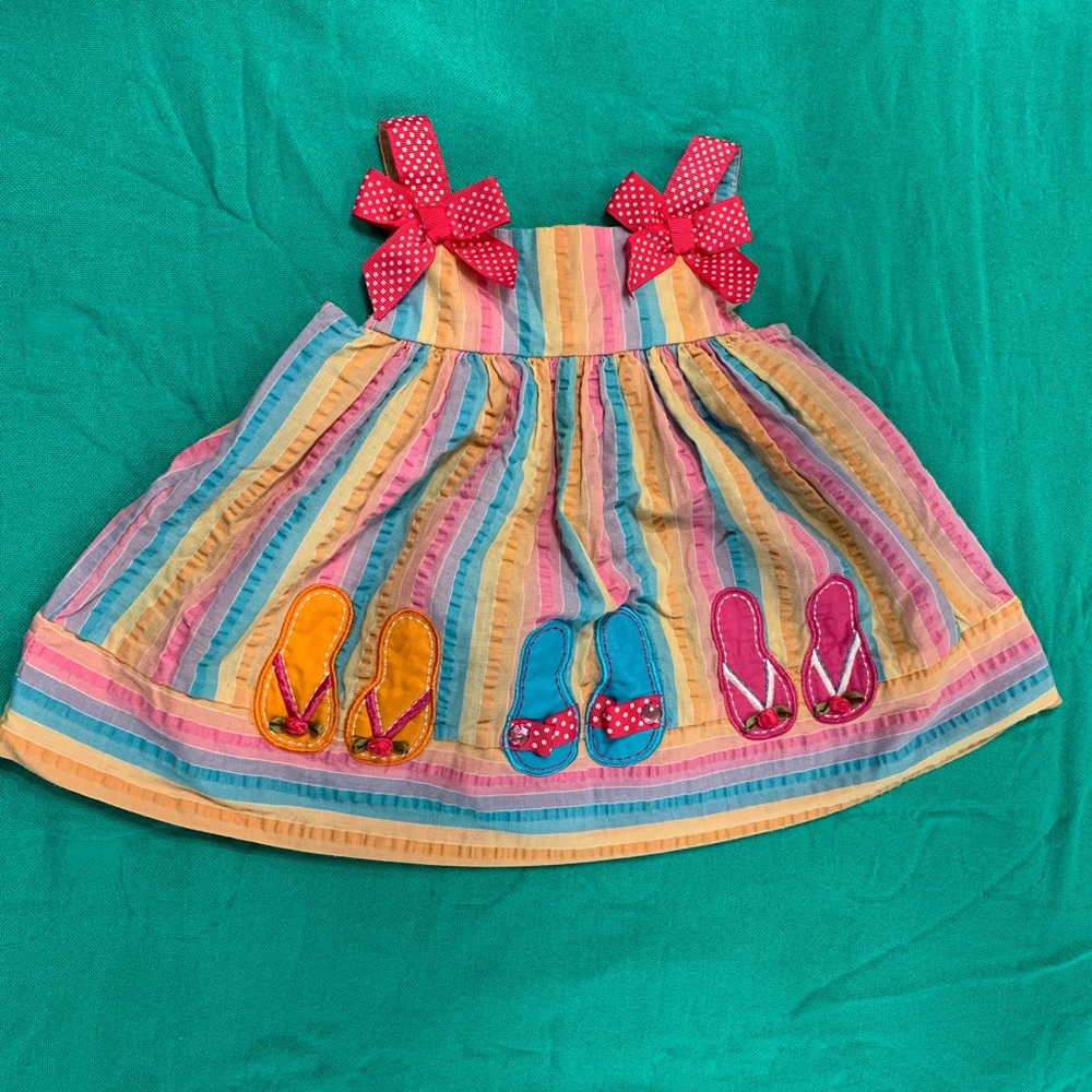 Baby Girl Summer Dress with Cute Slippers